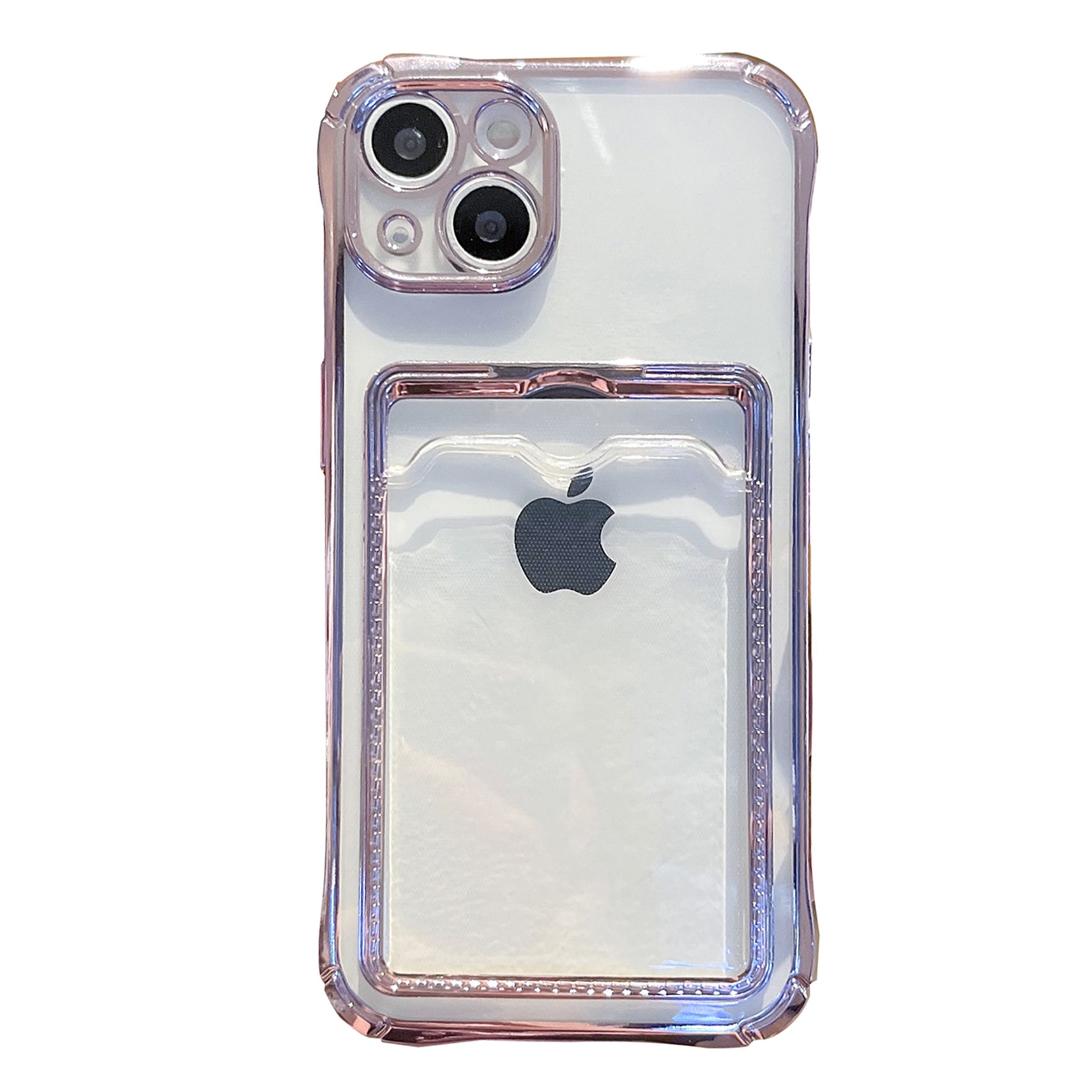 Electroplating Phone Case for iPhone 14 Plus Protective Soft TPU Phone Cover with Card Holder Electroplating Phone Case for iPhone 14 Plus Protective Soft TPU Phone Cover with Card Holder